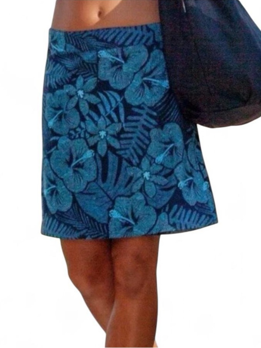 NWT RipSkirt Hawaii Wrap Skirt XL Maui Moonlight Tropical Blue Hibiscus Floral